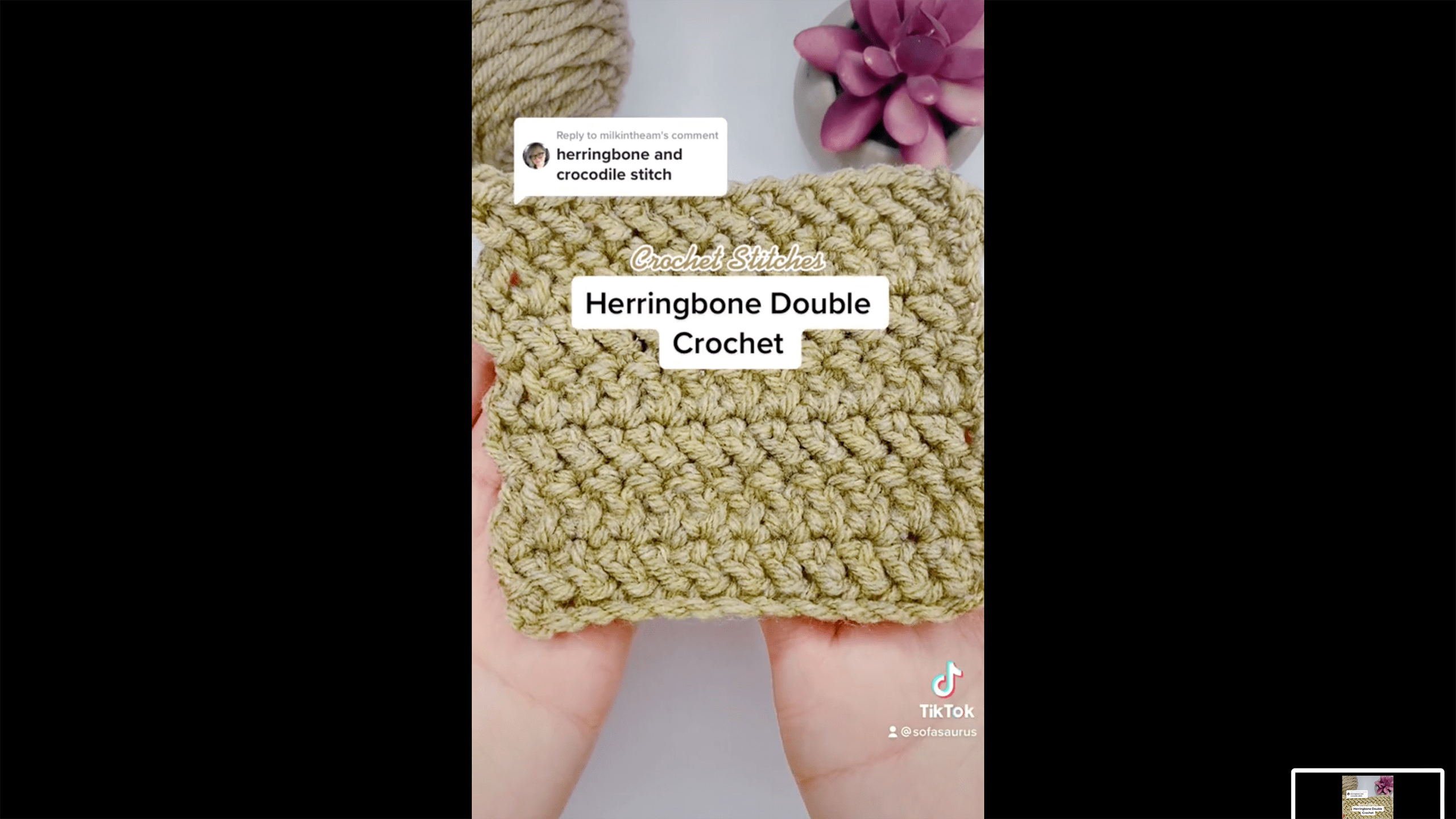 Herringbone Double Crochet Stitch Tutorial