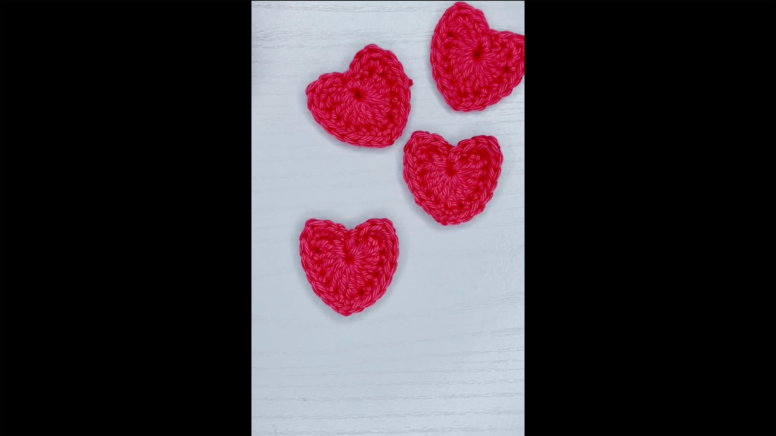 Heart Applique Crochet Tutorial Left-Handed