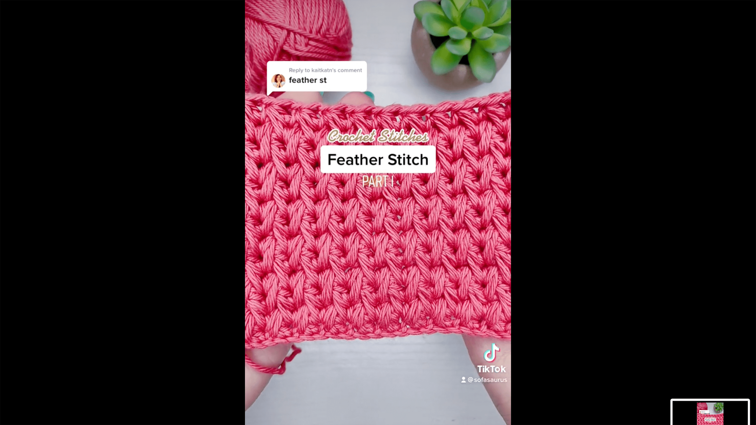 Feather Stitch Crochet Tutorial Left-Handed