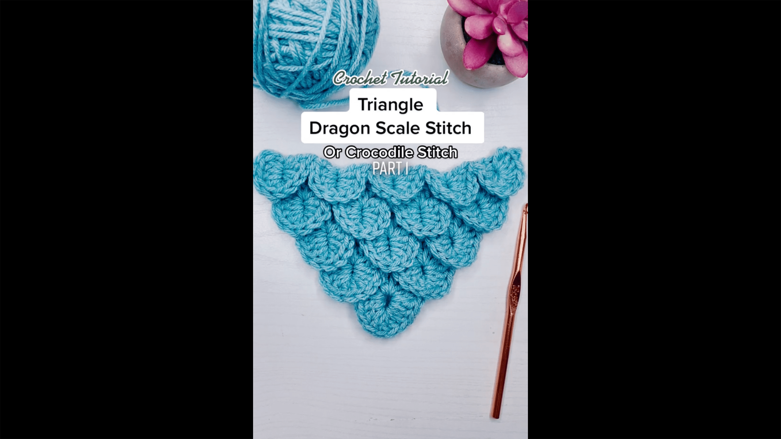 Triangle Crocodile Stitch Crochet Tutorial