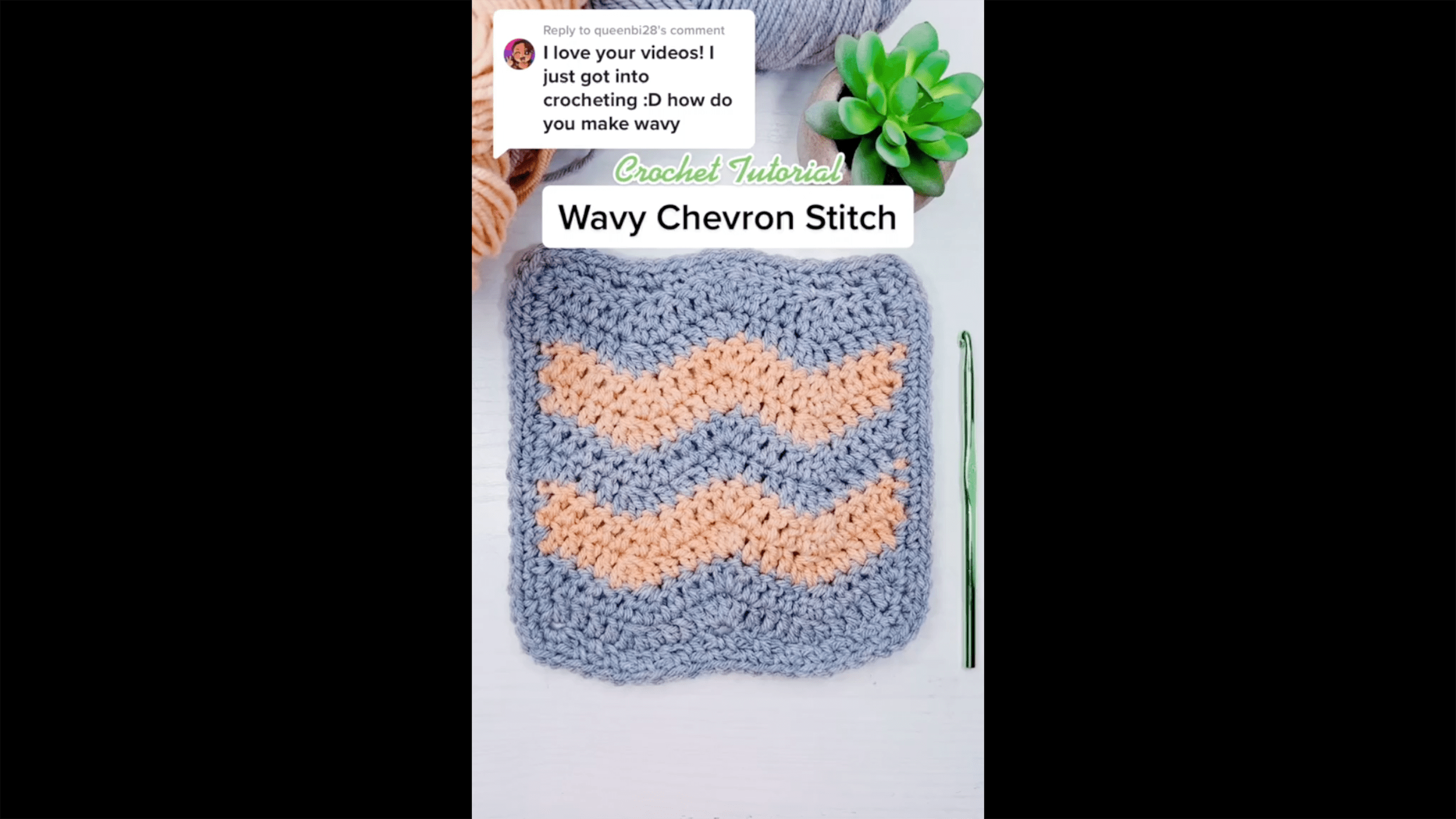 Wavy Chevron Stitch Crochet Tutorial