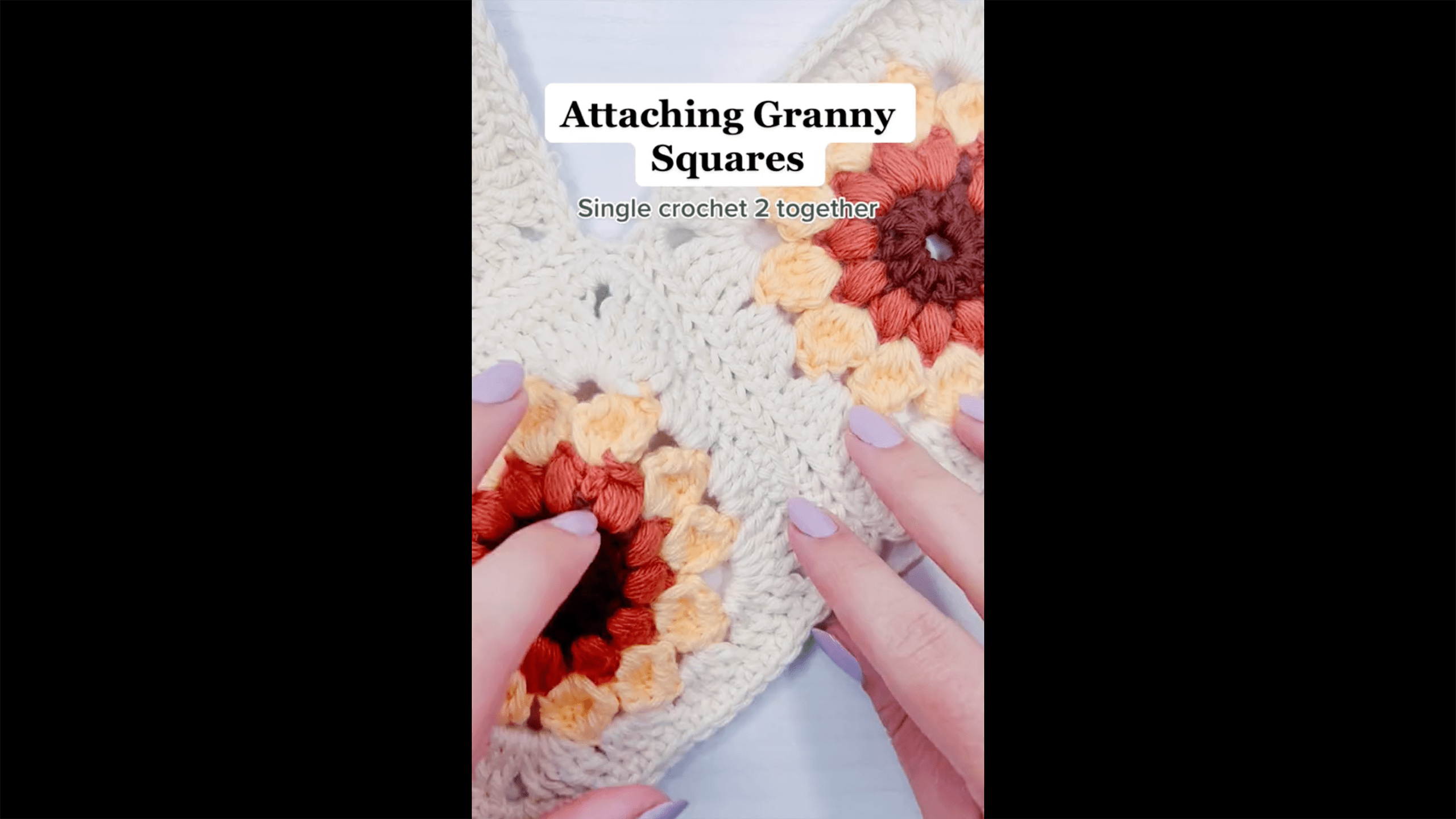 Sc2Tog Stitch Tutorial (Sewing Crochet Squares Together)