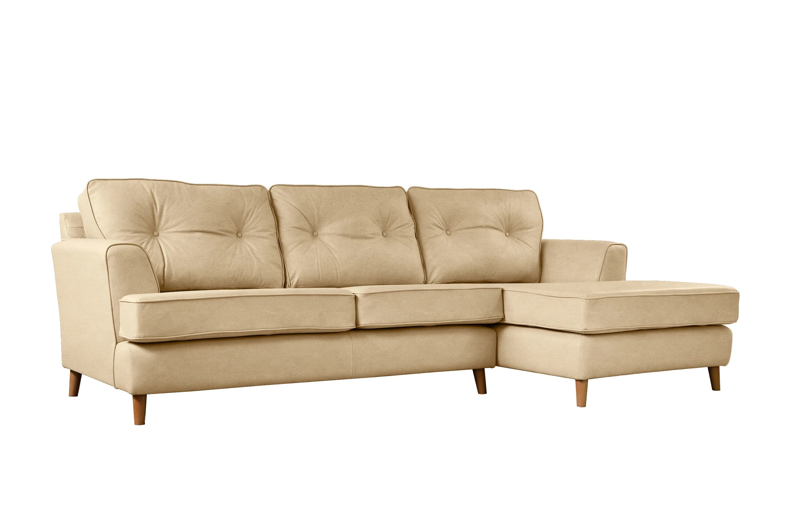 Poppy Chaise Sofa Option 1 Milton Sand Sofasofa
