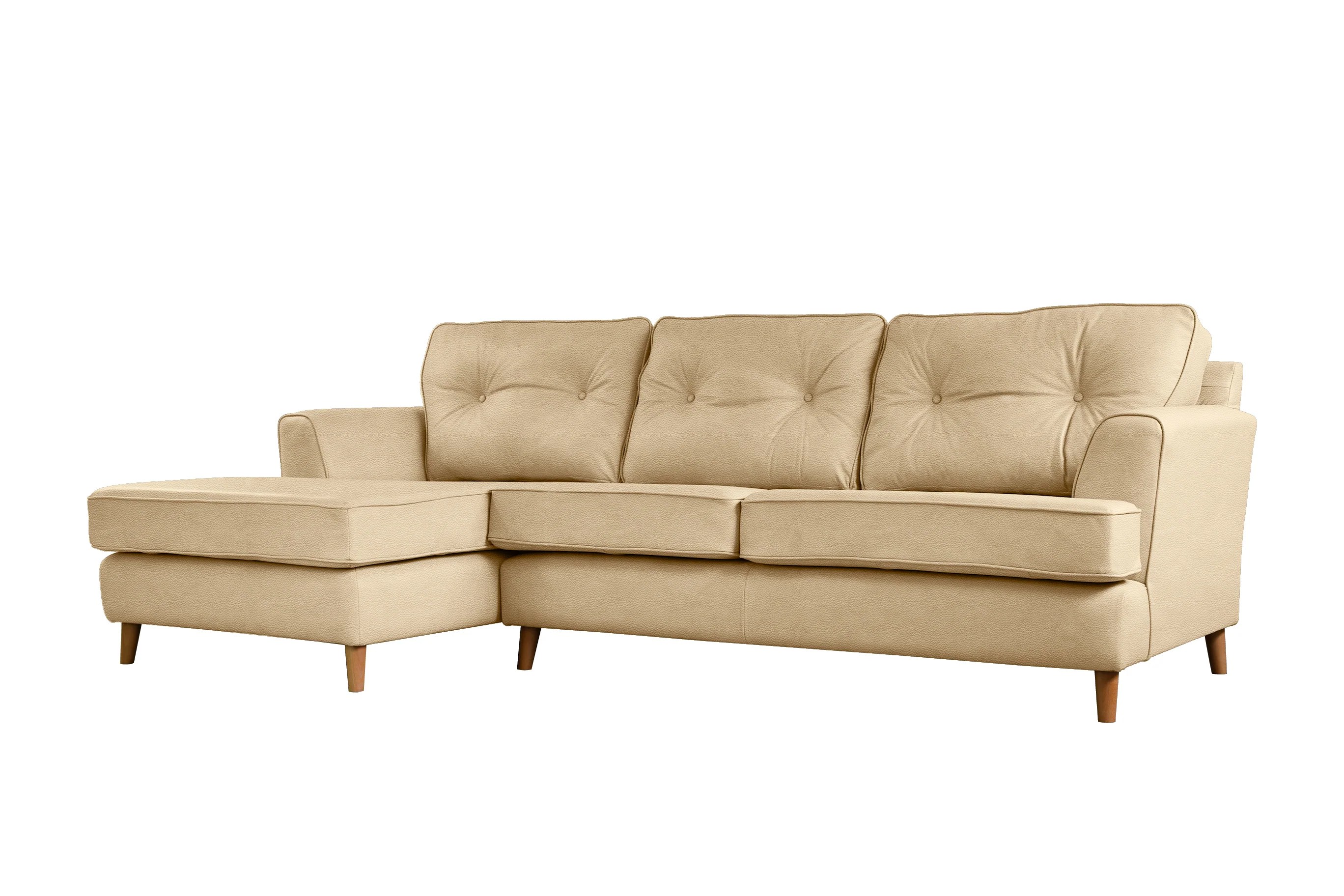 Poppy Chaise Sofa Option 2 Milton Sand Sofasofa