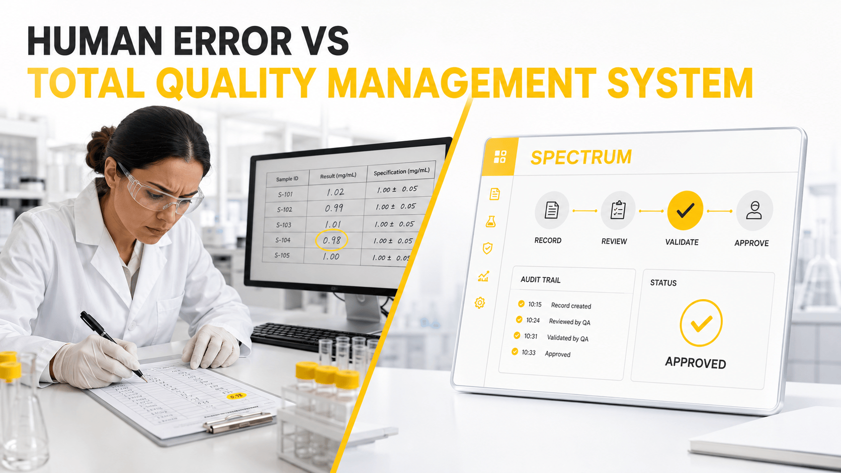 Human error versus total quality management system supporting total quality management in pharmaceutical workflows.