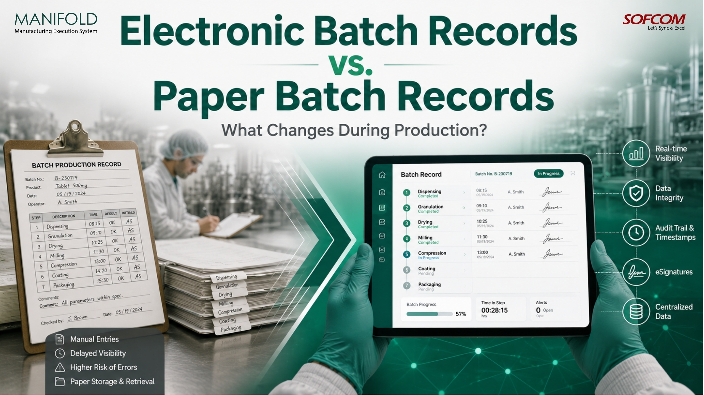 electronic batch records versus paper batch records