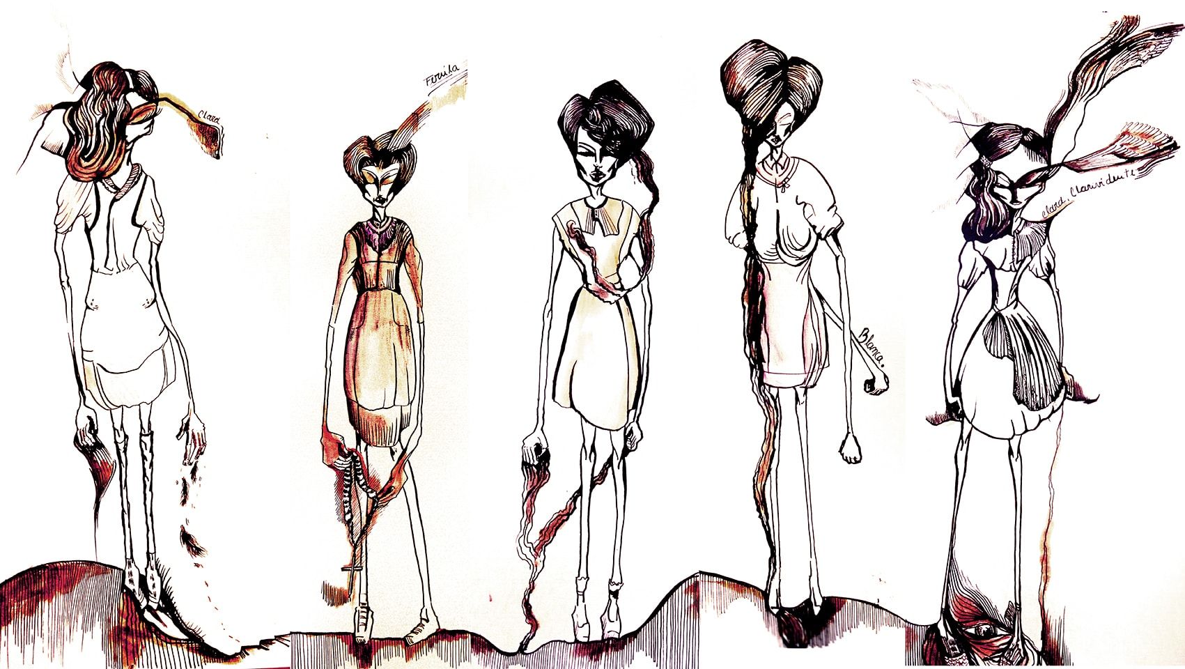 Ilustraciones Para Diseno De Vestuario Teatral Sofia Lapenta