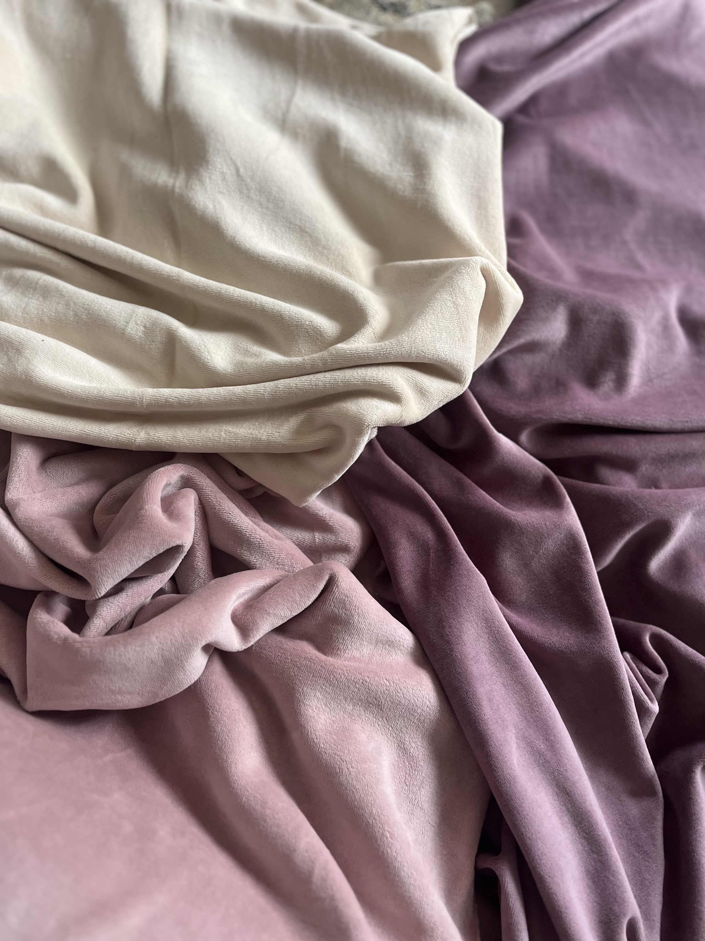 Mjuk velour. Metervara