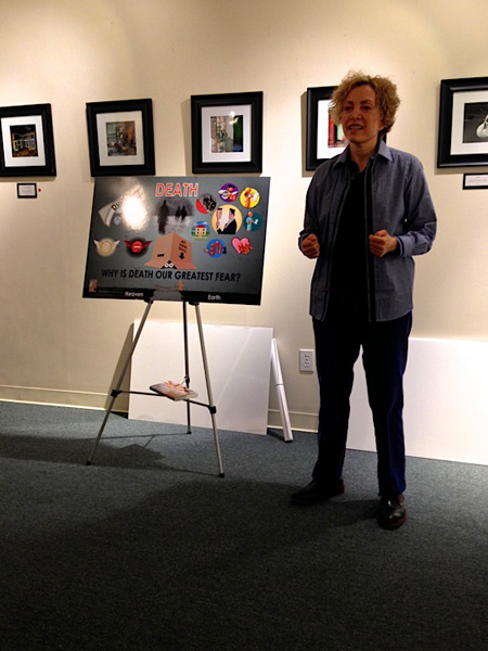 Sofia Wellman touches on her film “Death As Life” during her workshop on “If The Shoe Fits, Go Barefoot”