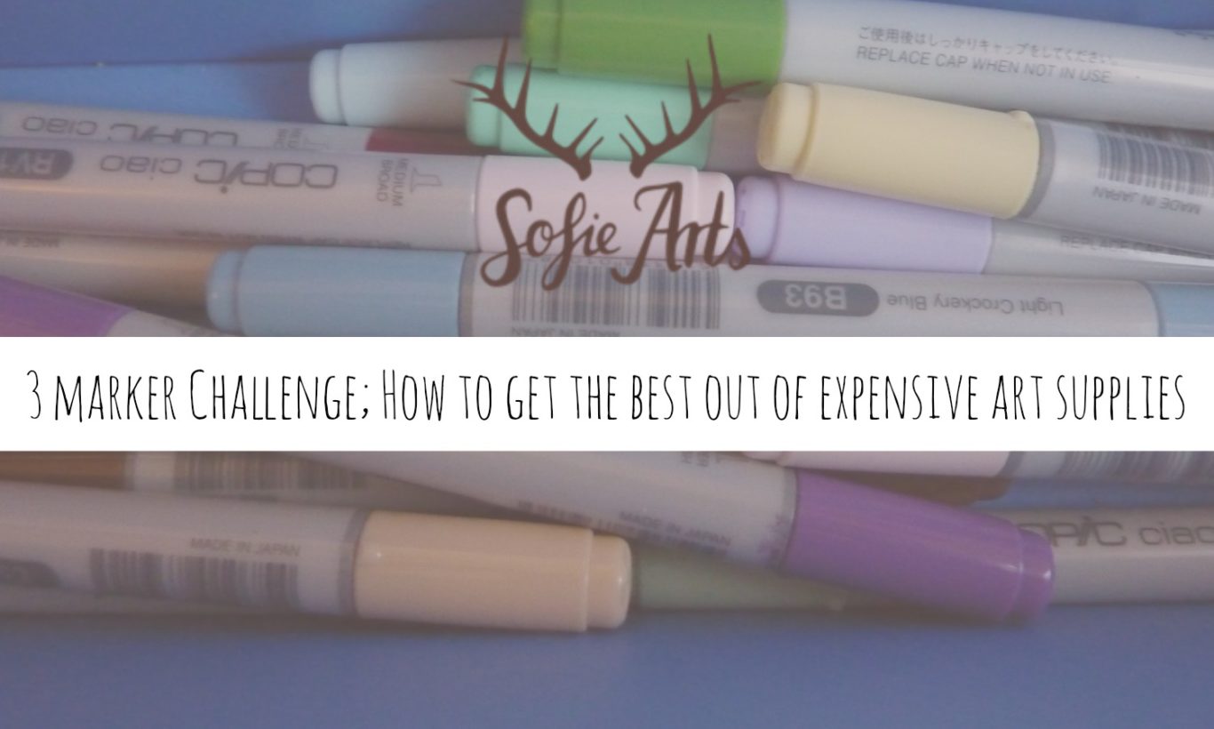 3 Marker Challenge How To Get The Best Out Of Expensive Art Supplies Sofie Does Art