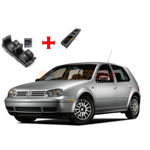 Bouton LEVE VITRE GOLF 4 4 VITRES ELECTRIQUE + ENTOURAGE accessoires voitures sofimep maroc
