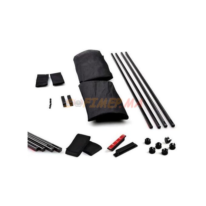 Pare soleil pour voiture 2 rideau coulisse - Noir accessoires voitures sofimep maroc