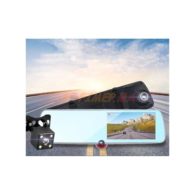 rétroviseur DVR de voiture Triple Caméras Full HD 1080 P avec 3 Caméras accessoires voitures sofimep maroc