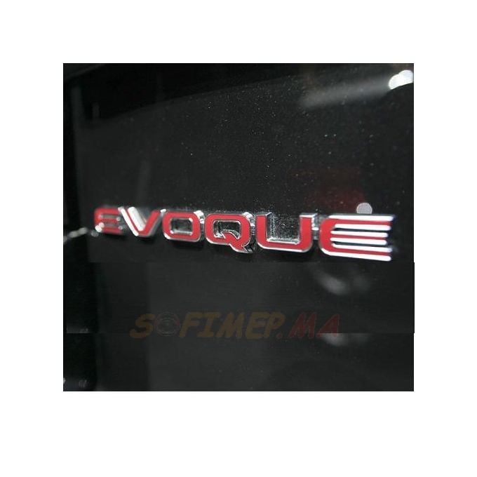 Insigne Logo RANGE ROVER EVOQUE crome avec adhésif accessoire auto maroc