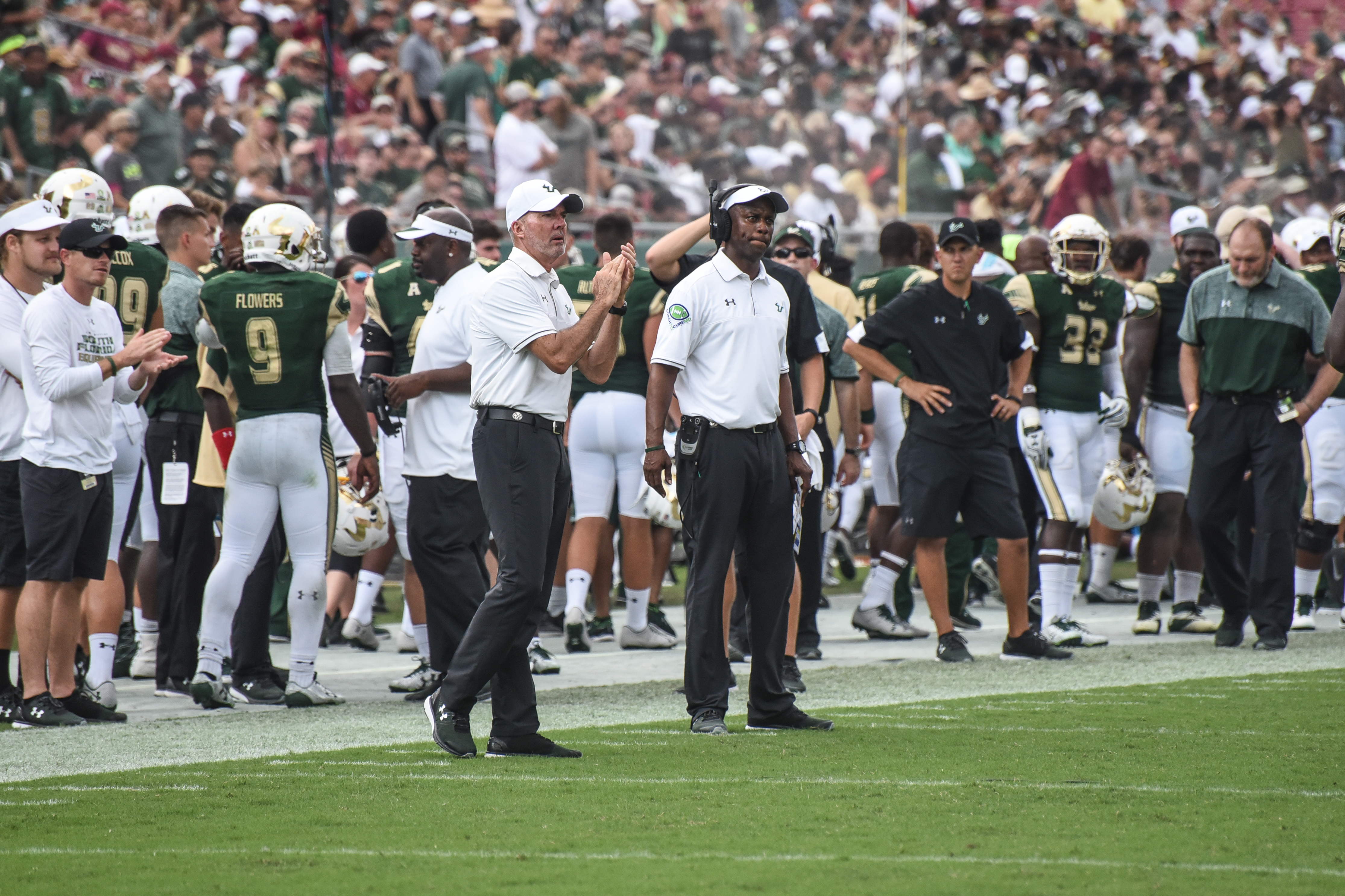 FSU vs USF 2016 105 - Willie Taggart on the sideline by Dennis Akers (4461x2974)