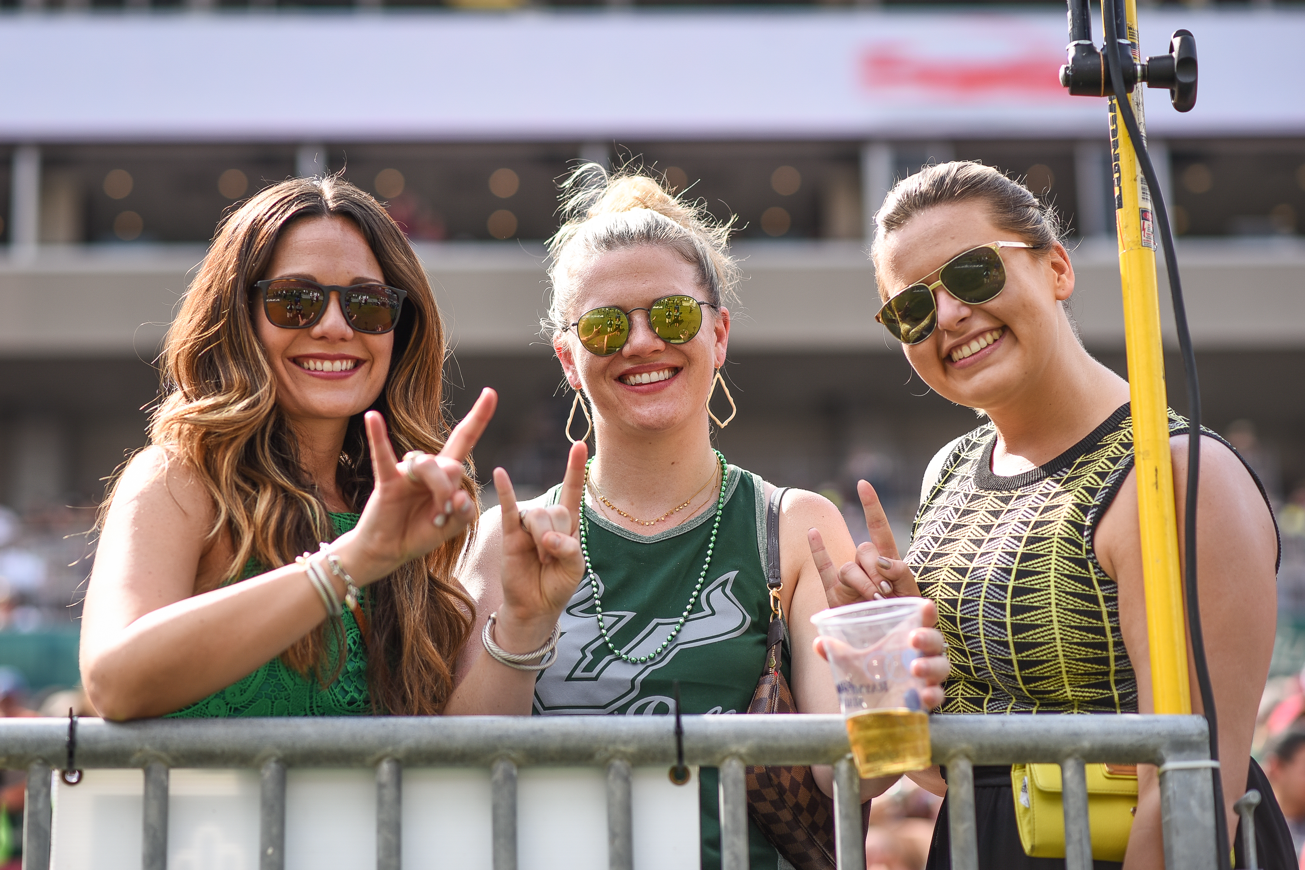 FSU vs USF 2016 107 - USF Alumni Stephanie Manuri Jenni Kluzek and Kayla Mosley by Dennis Akers (4150x2767)