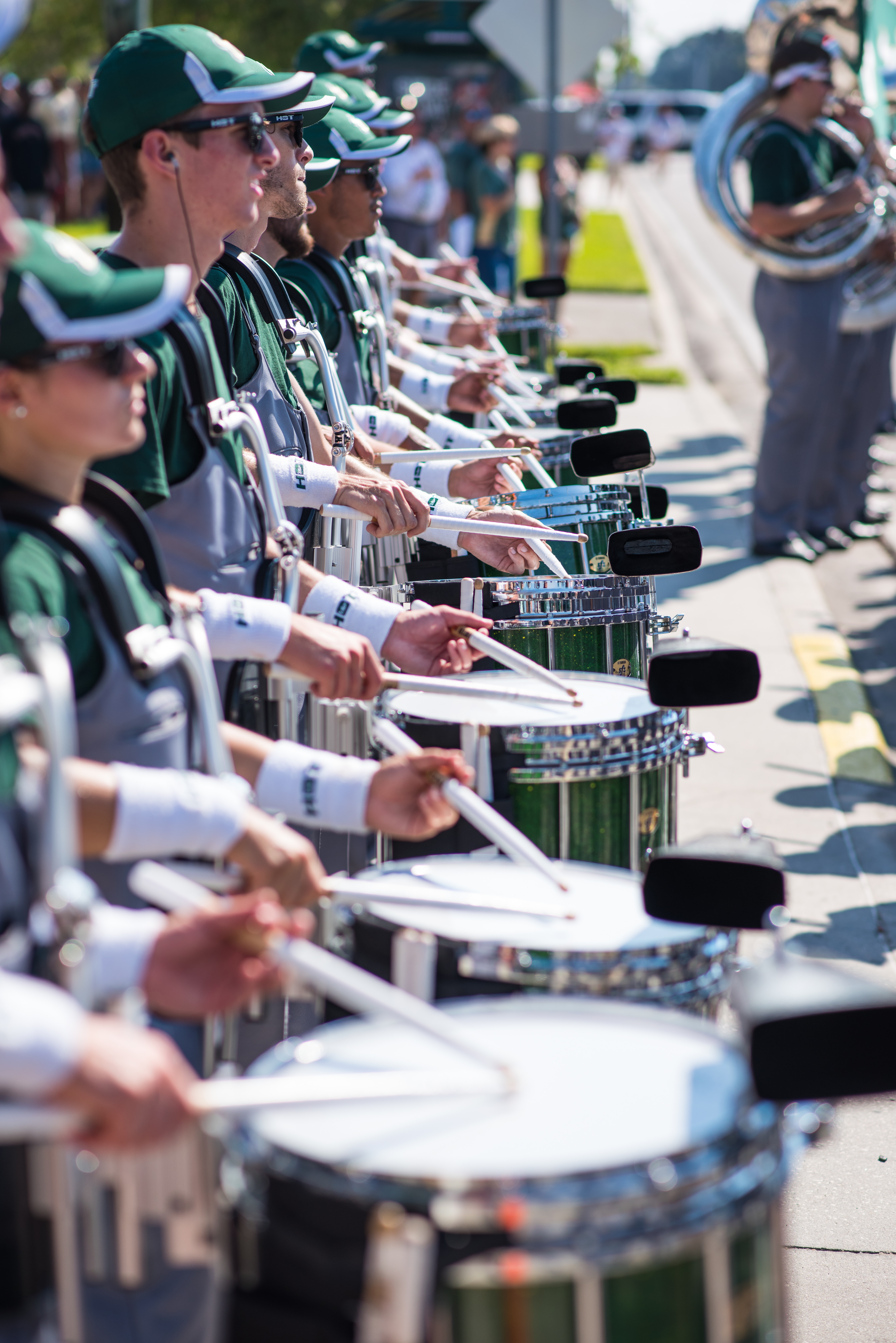 FSU vs USF 2016 12 - White Hot Band Drummers 3 by Dennis Akers (4016x6016)