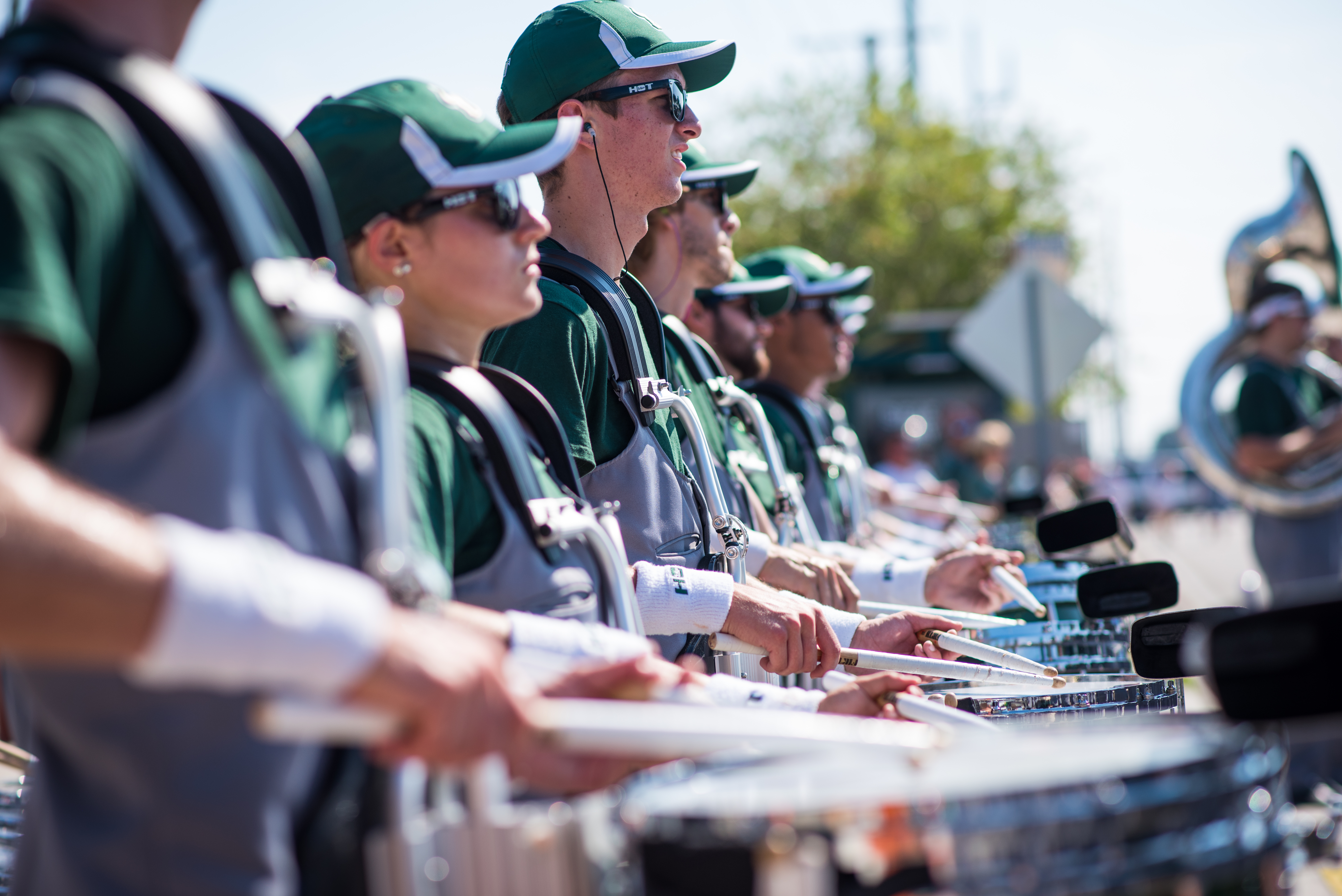 FSU vs USF 2016 13 - White Hot Band Drummers 4 by Dennis Akers (4016x6016)