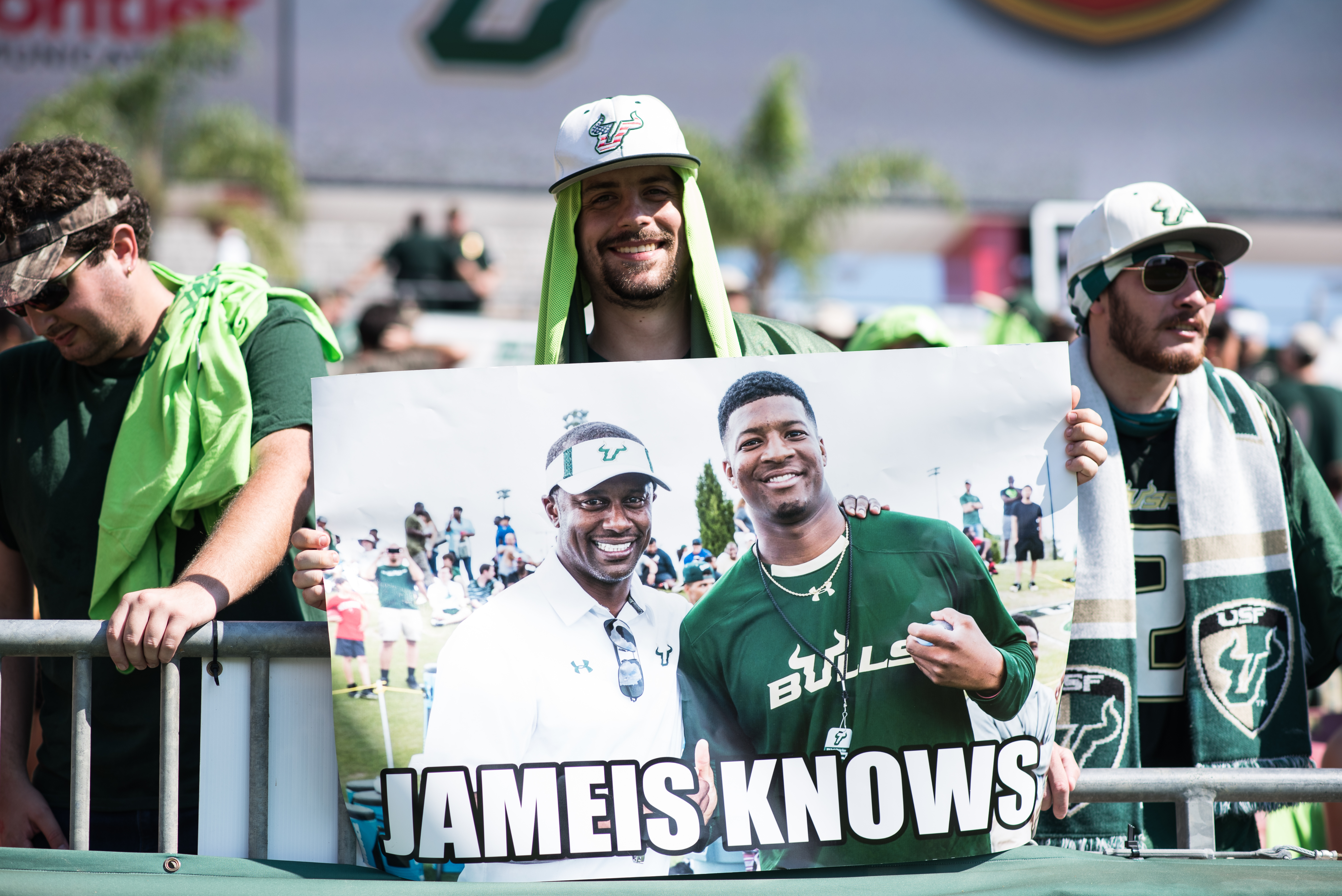 FSU vs USF 2016 16 - Student Section Sign 'Jameis Knows' by Dennis Akers (6016x4016)