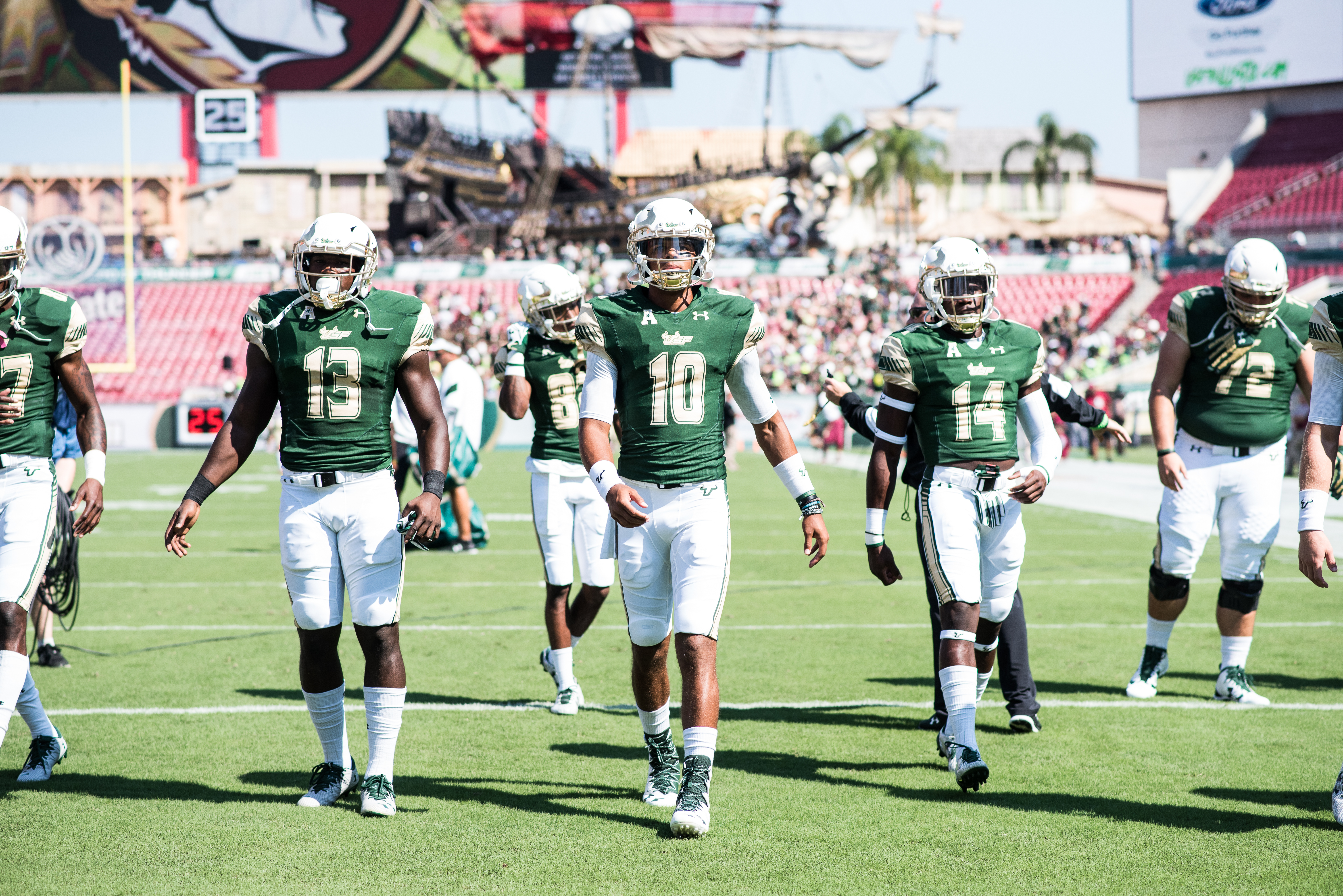 FSU vs USF 2016 23 - Darius Tice, Chris Oladokun, and Deangelo Antoine Pre-game by Dennis Akers (6016x4016)