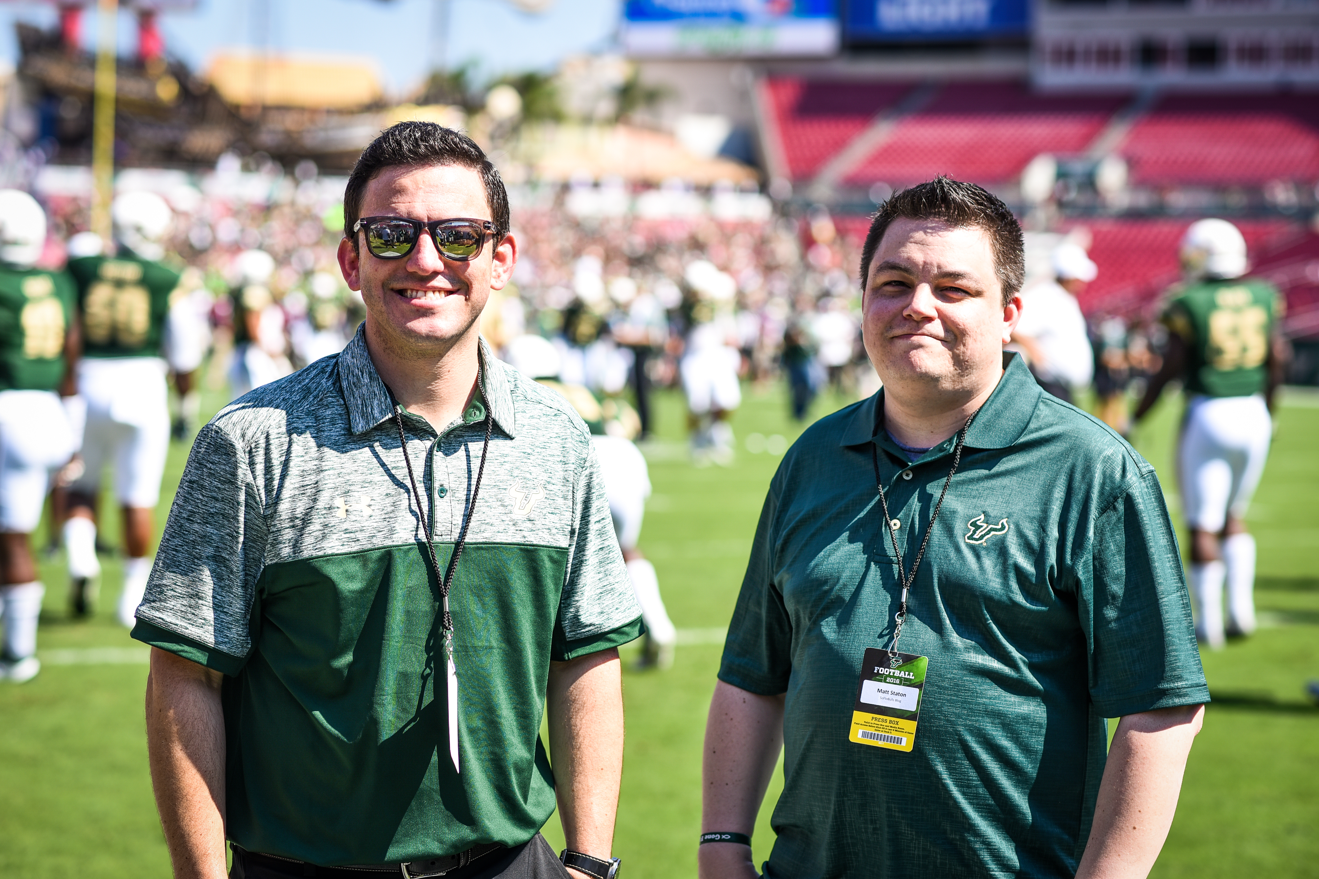 FSU vs USF 2016 37 - Matthew Manuri and Matt Staton of SoFloBulls Blog Pre-game by Dennis Akers (4512x3008)