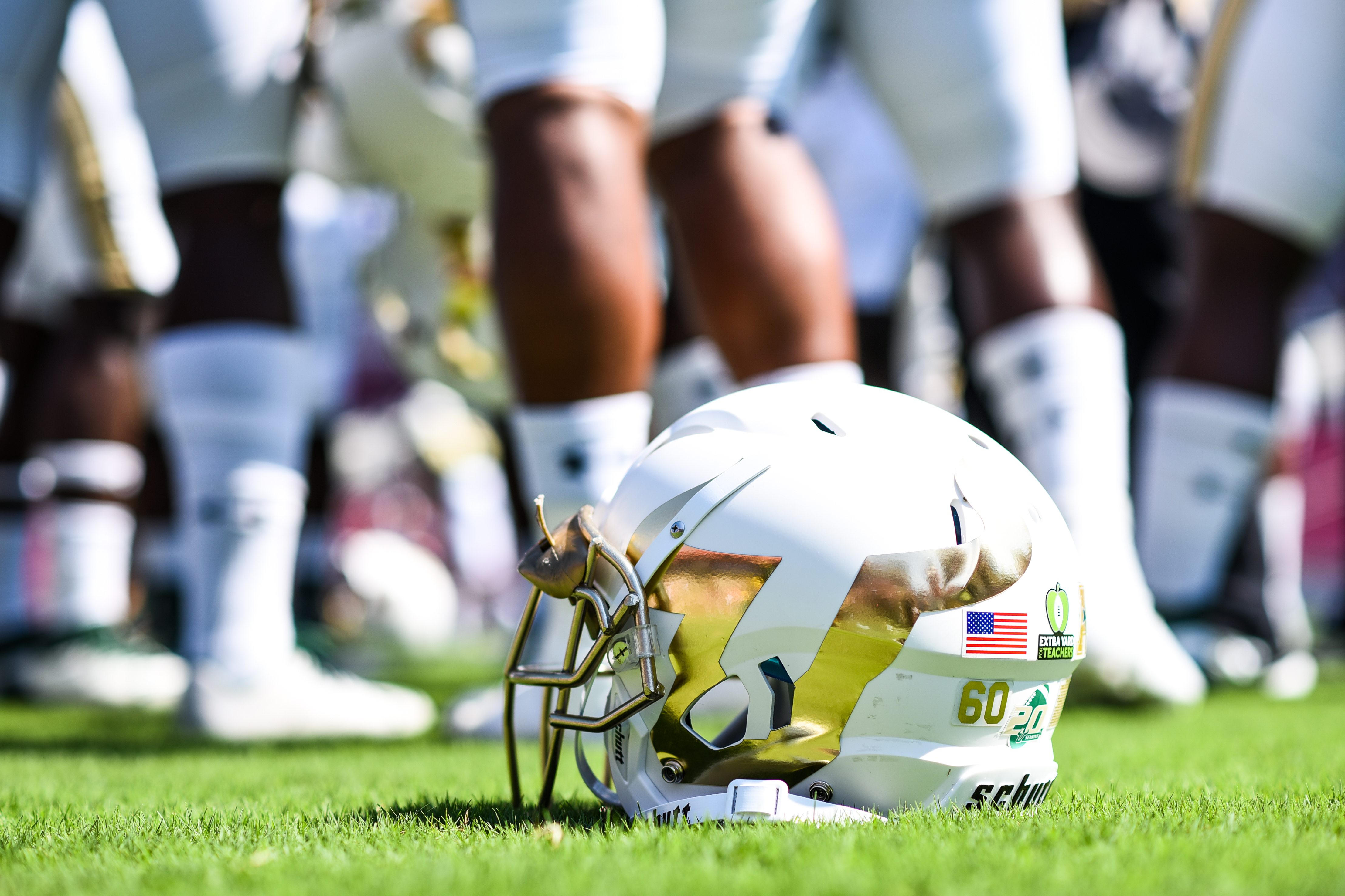 FSU vs USF 2016 40 - New White USF Football Helmet 2016 3 by Dennis Akers (4430x2953)