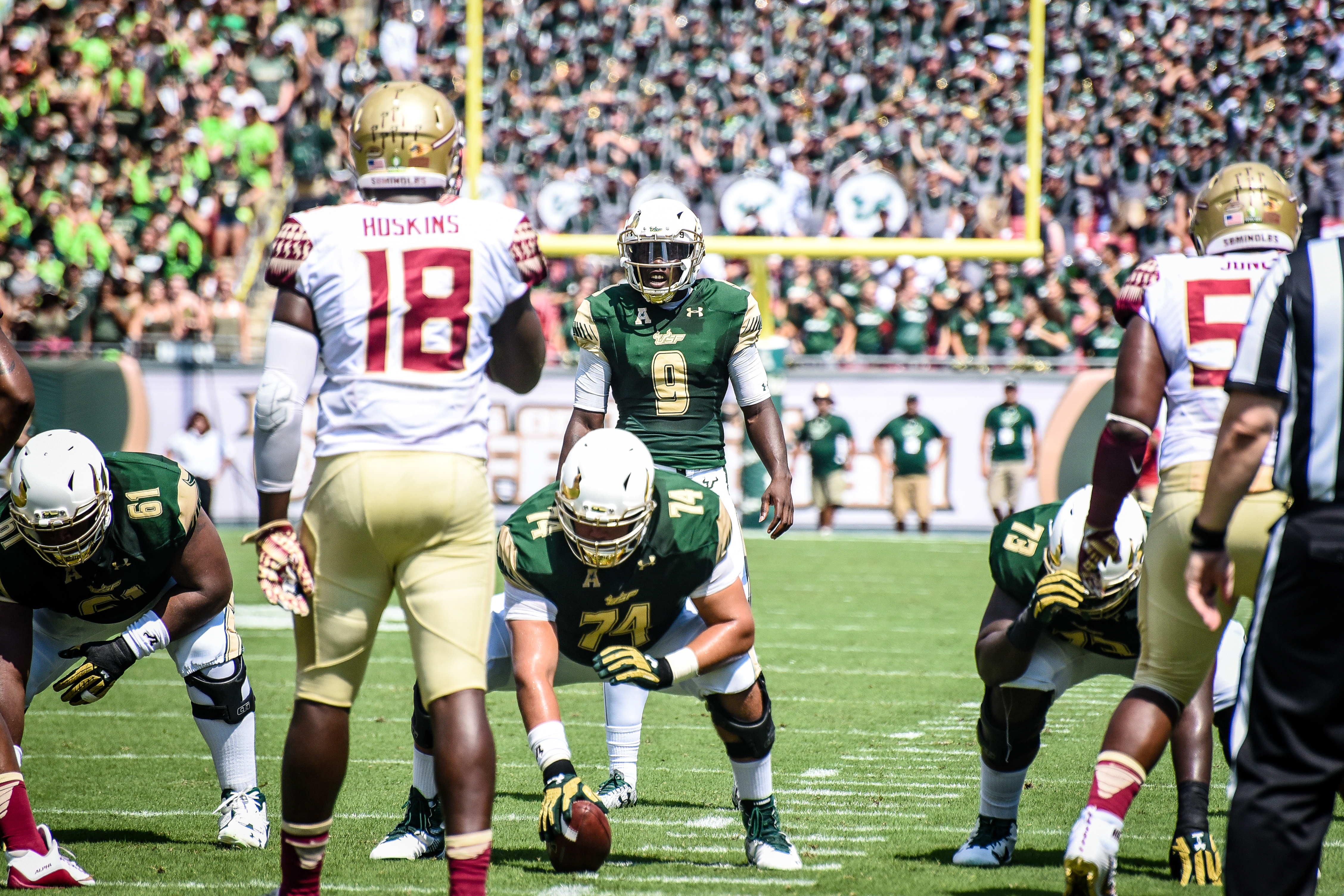 FSU vs USF 2016 60 - Quinton Flowers Cameron Ruff Dominique Threatt Jeremi Hall Ro'Derrick Hoskins Fredrick Jones by Dennis Akers (4512x3008)