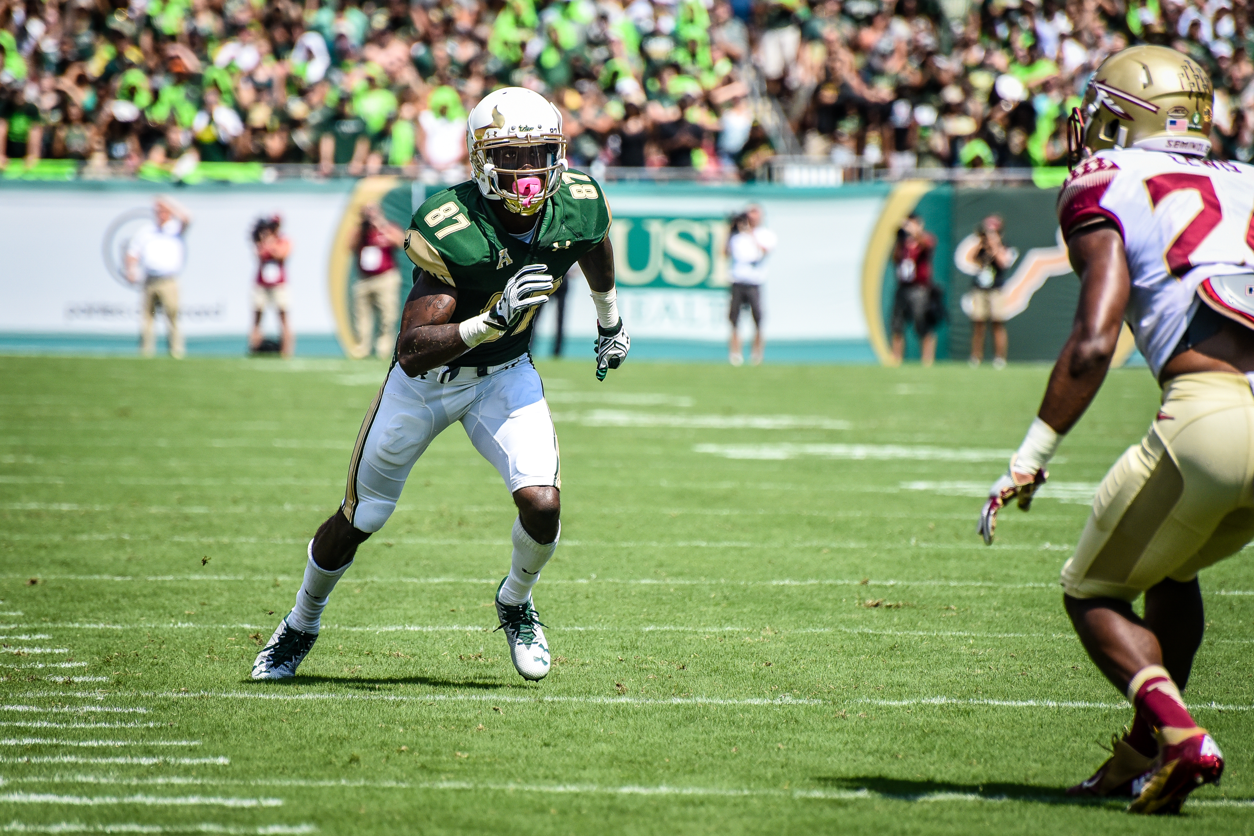 FSU vs USF 2016 60 - Rodney Adams challenged by Marcus Lewis by Dennis Akers (4261x2841)