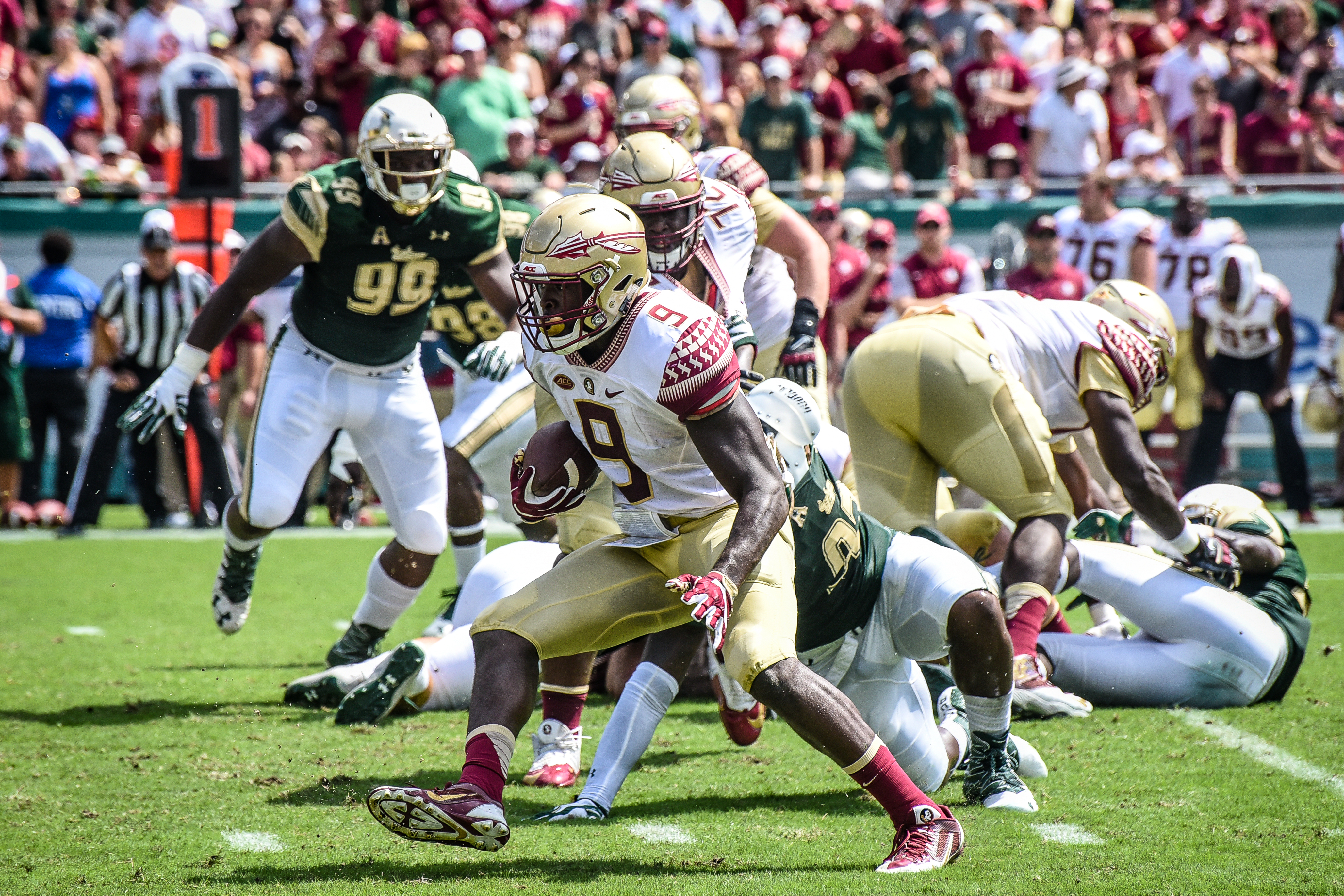 FSU vs USF 2016 69 - Kevin Bronson chases Jacques Patrick by Dennis Akers (4114x2743)