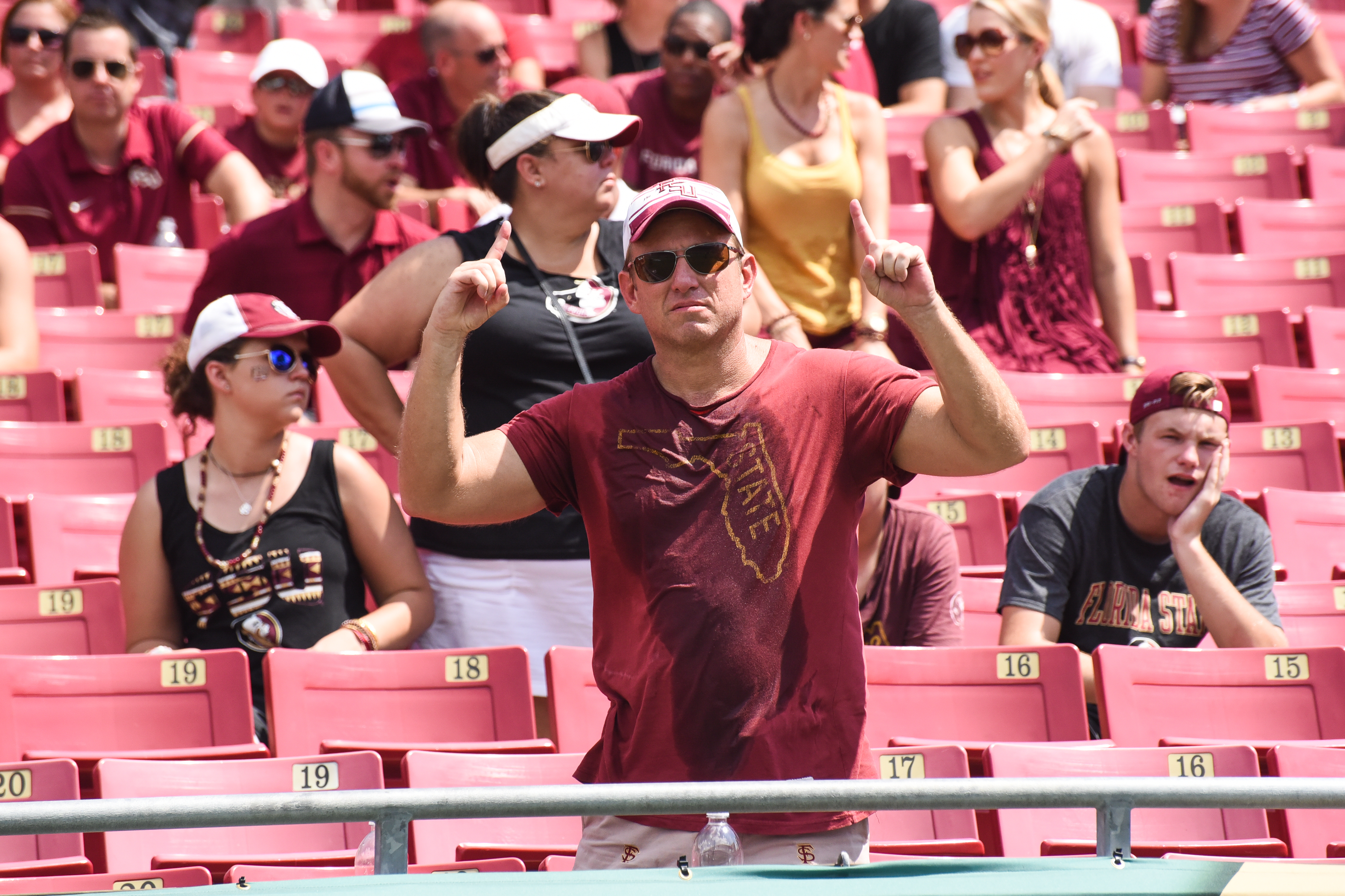 FSU vs USF 2016 79 - Florida State Fan drenched in sweat by Dennis Akers (4512x3008)