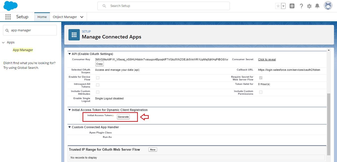 How to create a salesforce connected app