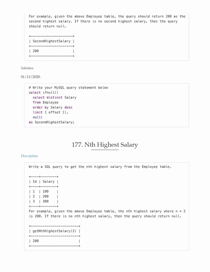 Leetcode Sql Pdf Database Questions A Comprehensive Resource For Sql Problem Solving - Best Minimal Photos in Desktop
