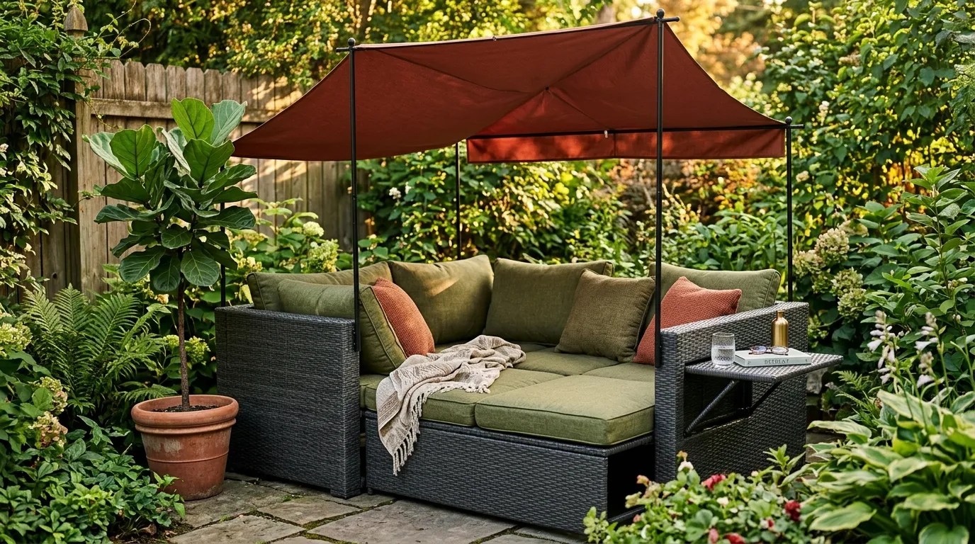 [14]--Backyard Daybed Editorial Photograph
