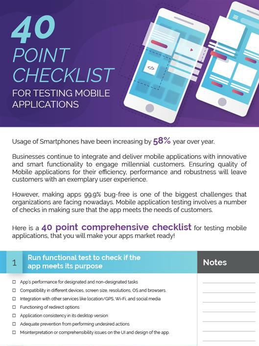 This checklist is based on the recommendations of apple and some other experts. 40 Point checklist testing Mobile Applications | Testing ...