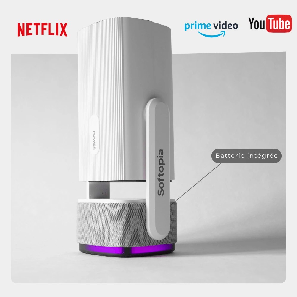 clearvision+ portable android netflix prime video disney+ softopia meilleur videoprojecteur connecté 3