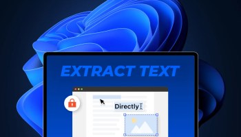Extract text from image windows