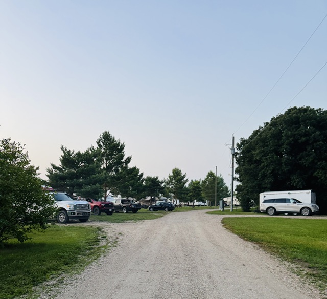RV and cars parked at Silver Creek Campground