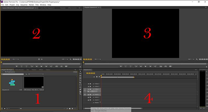 Giao diện Adobe Premiere Pro chính hãng