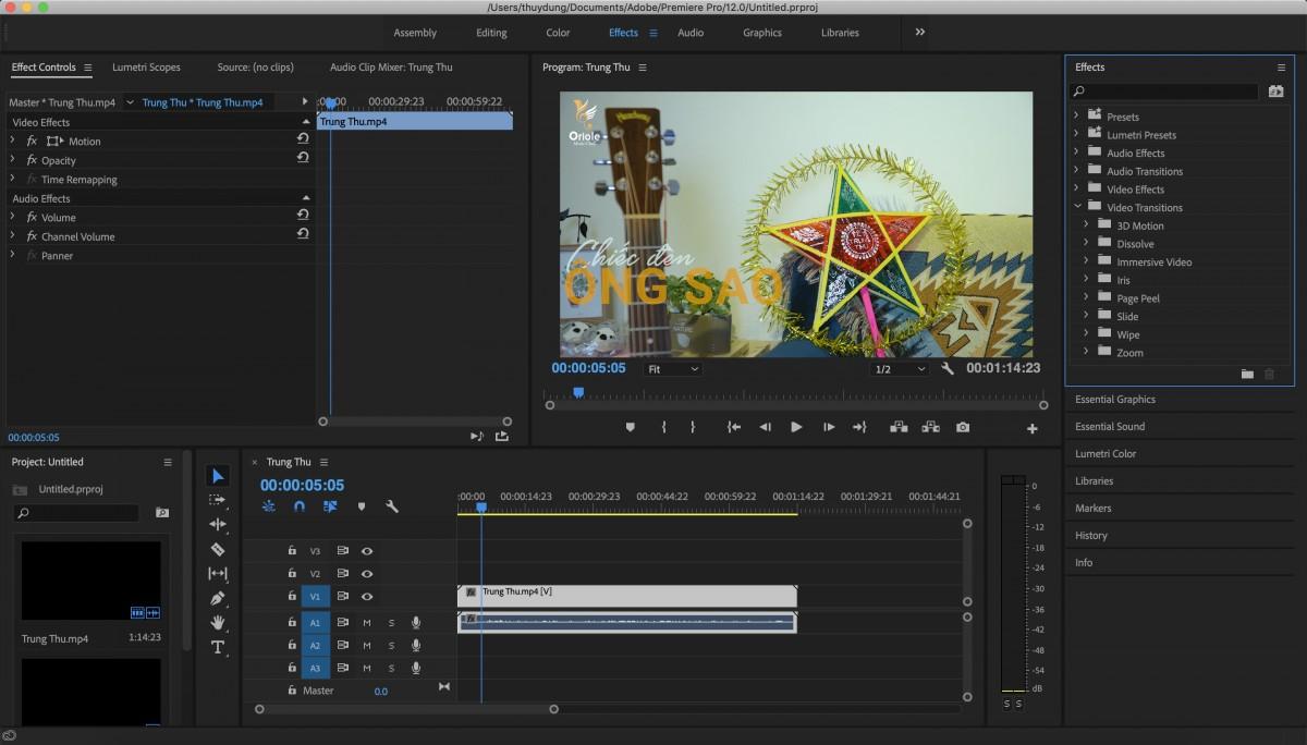 Hiệu ứng chuyển cảnh nâng cao trong Premiere Pro