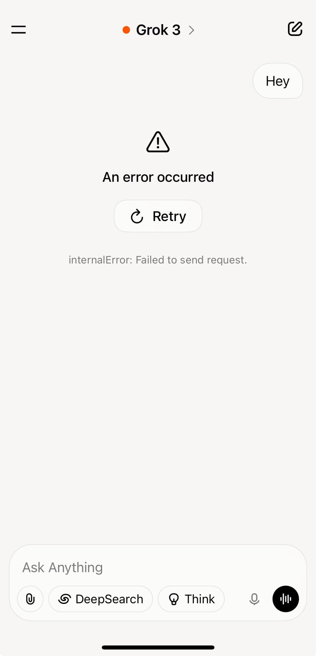 ảnh lỗi Grok 3 nhiều người gặp