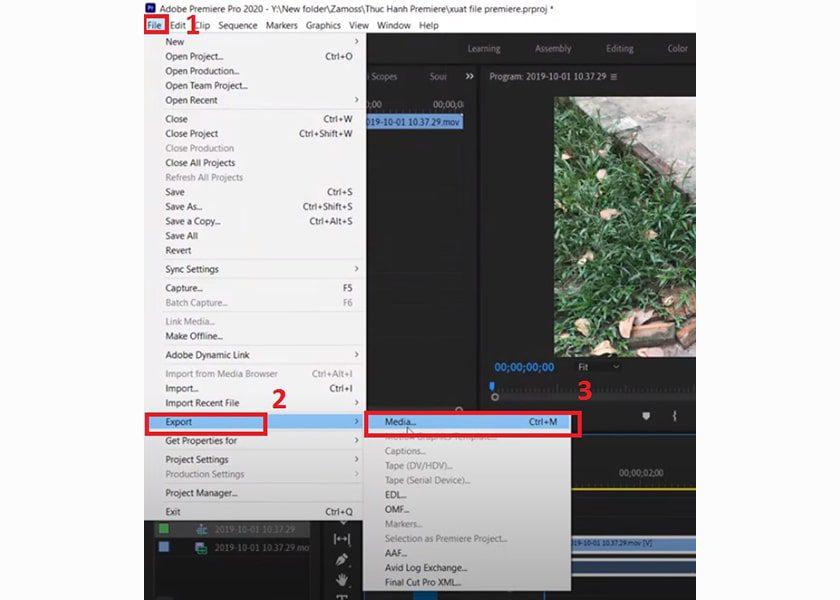Thiết lập xuất âm thanh trong Premiere Pro