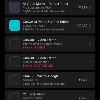 Giao diện hủy CapCut trên iPhone