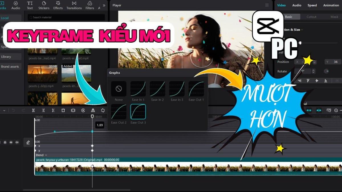 Sử dụng Keyframe trong CapCut