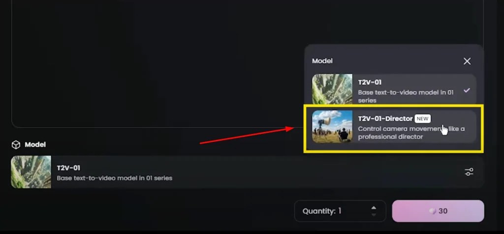 Hailuo AI Select Director Mode