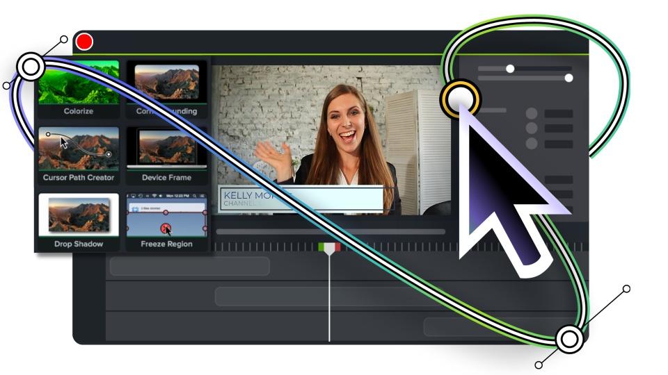 Giao diện người dùng của Camtasia và Premiere Pro