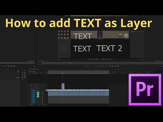Thêm layer text mới trong Premiere