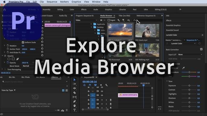 Media Browser trong Adobe Premiere Pro