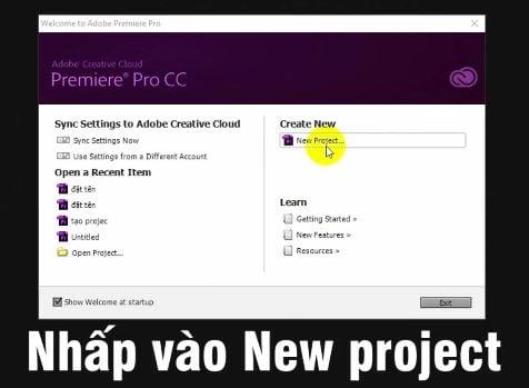 Chuẩn bị project trong Adobe Premiere Pro