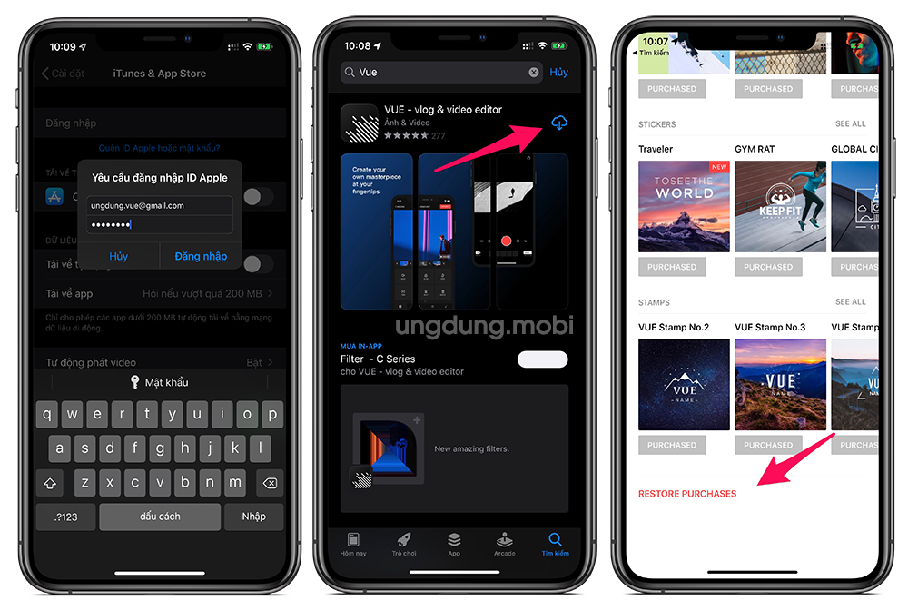 Tải VUE full cho iPhone - Ứng dụng quay video màu film đẹp