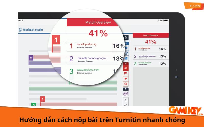 Quy trình nộp lại bài Turnitin